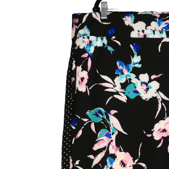 Lane Bryant Pants Womens 22 24 High Rise Wide Leg Floral Polka Dot Multicolor - Picture 8 of 13